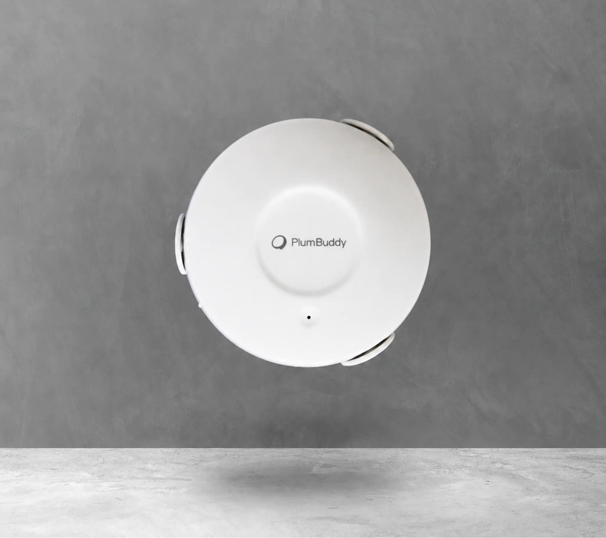 A PlumAssist leak detection sensor, seen from above